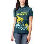 Custom Australia Water Polo 2024 Women Polo Shirt Aussie Stingers Kangaroo Sporty Version