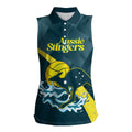 Custom Australia Water Polo 2024 Women Sleeveless Polo Shirt Aussie Stingers Kangaroo Sporty Version