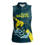 Custom Australia Water Polo 2024 Women Sleeveless Polo Shirt Aussie Stingers Kangaroo Sporty Version