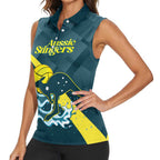 Custom Australia Water Polo 2024 Women Sleeveless Polo Shirt Aussie Stingers Kangaroo Sporty Version