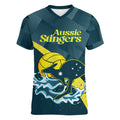 Custom Australia Water Polo 2024 Women V-Neck T-Shirt Aussie Stingers Kangaroo Sporty Version