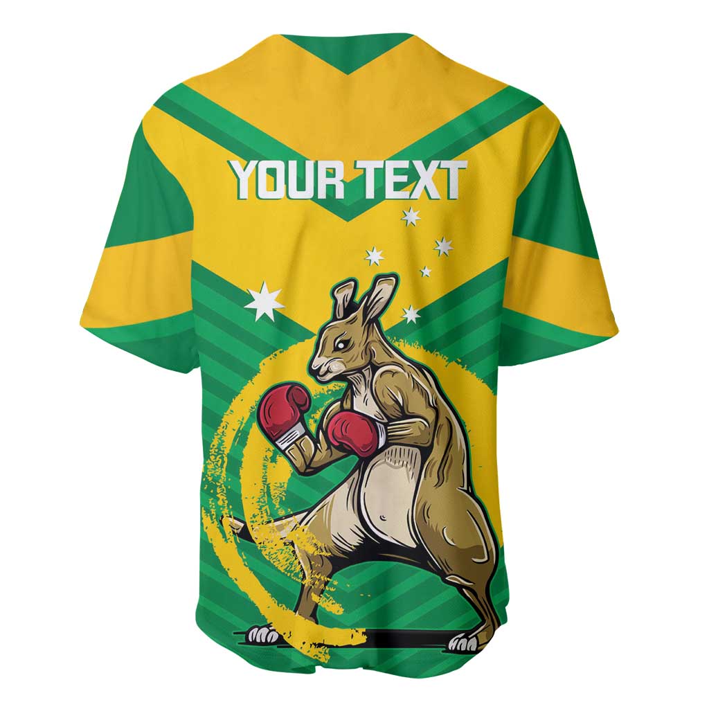 Personalised Australia Boxing Kangaroo Baseball Jersey Aussie Pride National Color