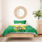 Personalised Australia Boxing Kangaroo Bedding Set Aussie Pride National Color