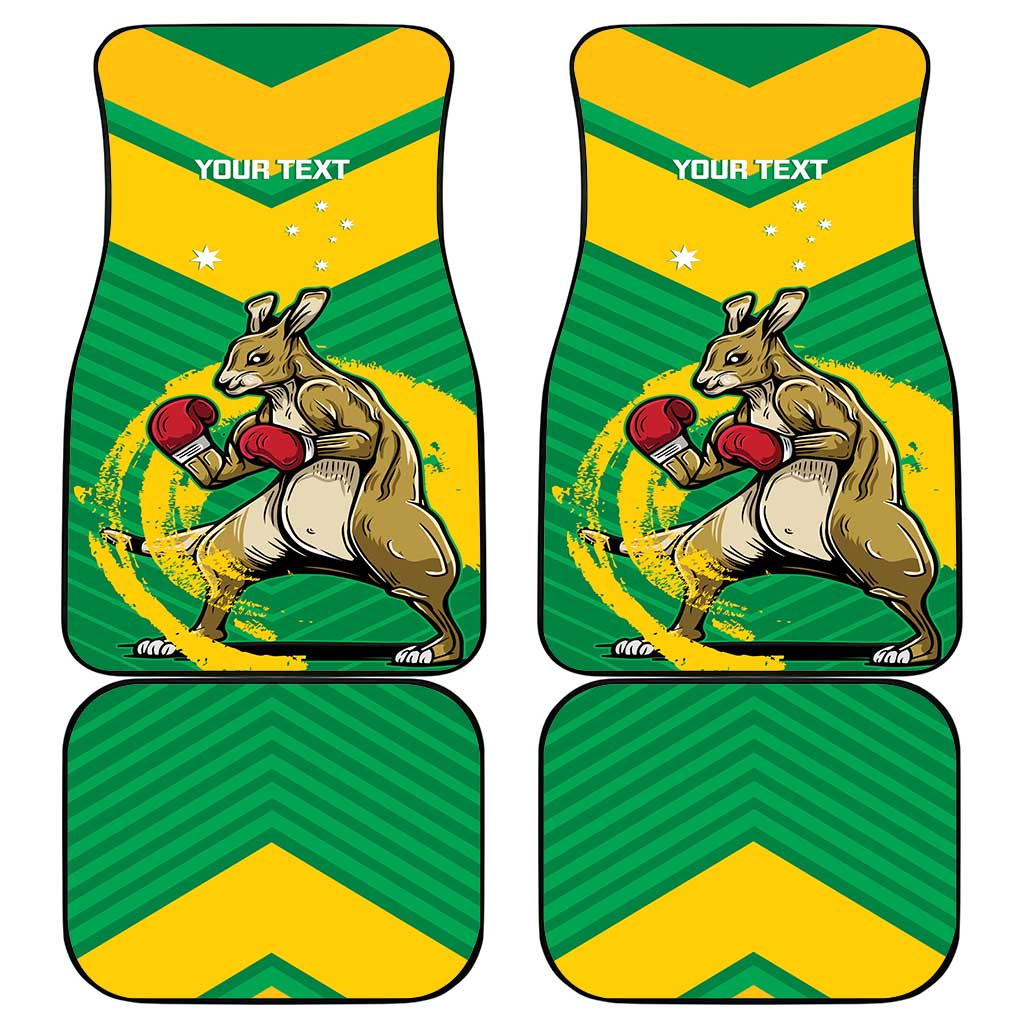 Personalised Australia Boxing Kangaroo Car Mats Aussie Pride National Color