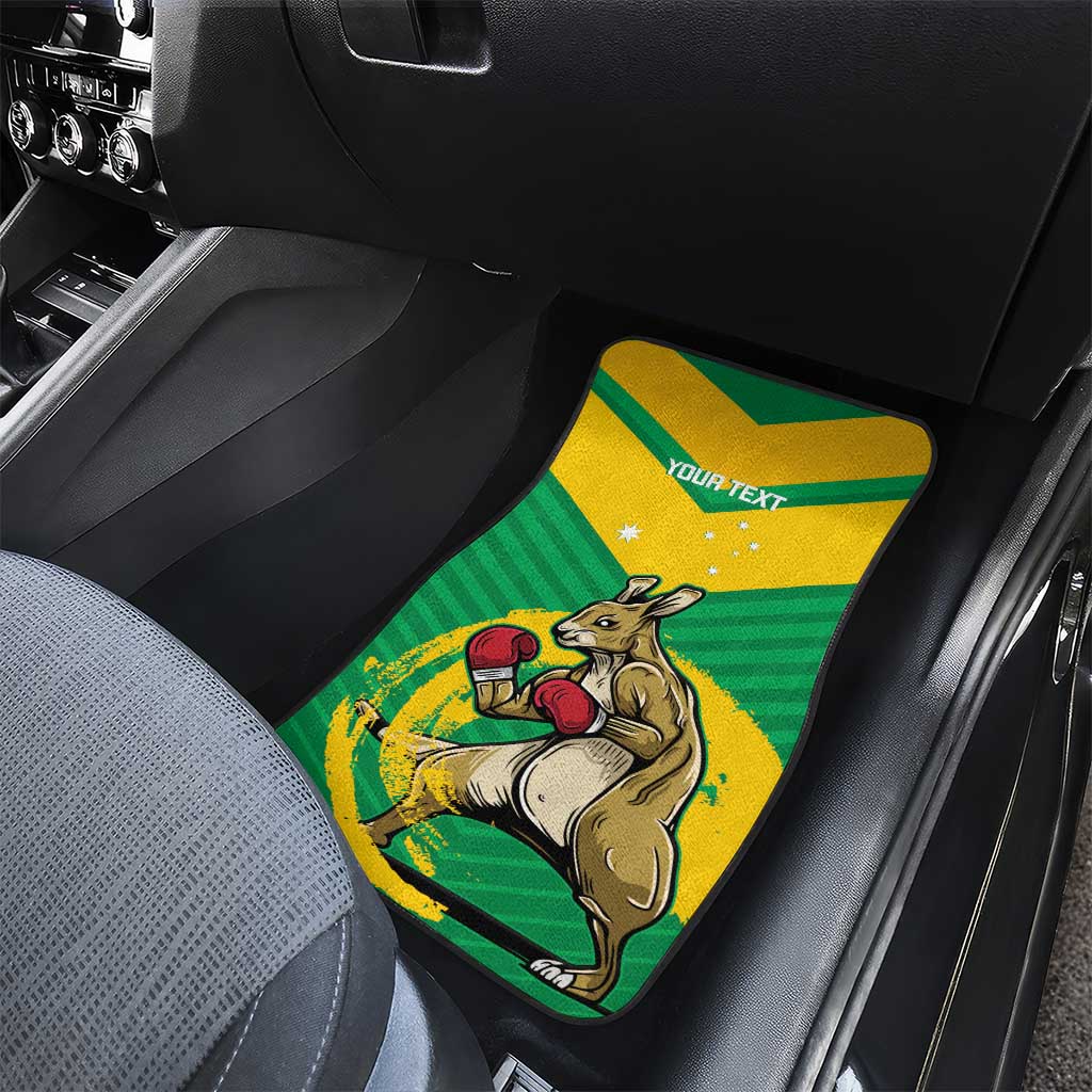 Personalised Australia Boxing Kangaroo Car Mats Aussie Pride National Color