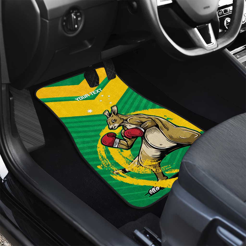 Personalised Australia Boxing Kangaroo Car Mats Aussie Pride National Color