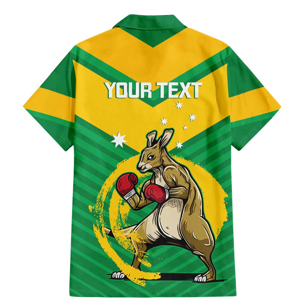 Personalised Australia Boxing Kangaroo Family Matching Mermaid Dress and Hawaiian Shirt Aussie Pride National Color