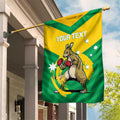 Personalised Australia Boxing Kangaroo Garden Flag Aussie Pride National Color