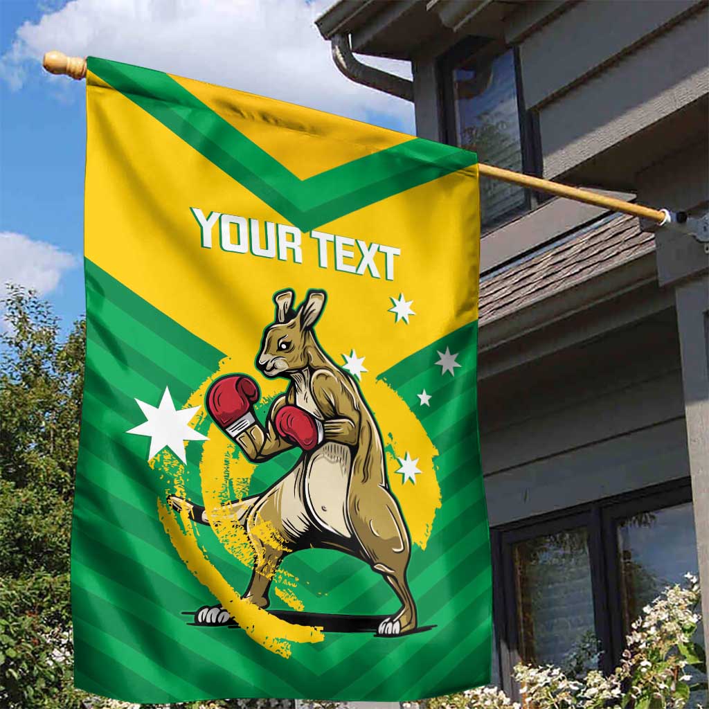 Personalised Australia Boxing Kangaroo Garden Flag Aussie Pride National Color