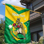 Personalised Australia Boxing Kangaroo Garden Flag Aussie Pride National Color