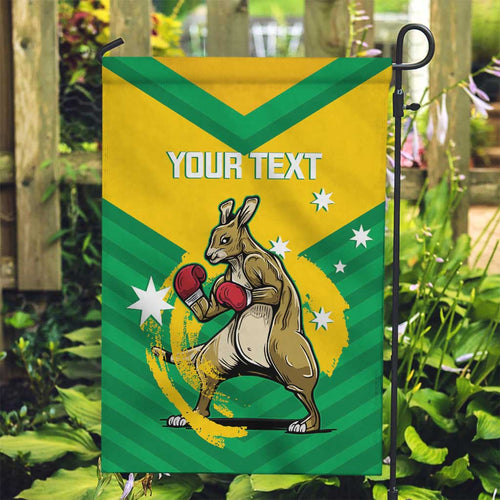 Personalised Australia Boxing Kangaroo Garden Flag Aussie Pride National Color