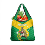 Personalised Australia Boxing Kangaroo Grocery Bag Aussie Pride National Color