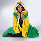 Personalised Australia Boxing Kangaroo Hooded Blanket Aussie Pride National Color