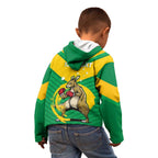 Personalised Australia Boxing Kangaroo Kid Hoodie Aussie Pride National Color