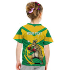 Personalised Australia Boxing Kangaroo Kid T Shirt Aussie Pride National Color