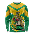 Personalised Australia Boxing Kangaroo Long Sleeve Shirt Aussie Pride National Color
