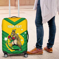 Personalised Australia Boxing Kangaroo Luggage Cover Aussie Pride National Color