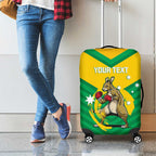 Personalised Australia Boxing Kangaroo Luggage Cover Aussie Pride National Color