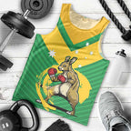 Personalised Australia Boxing Kangaroo Men Tank Top Aussie Pride National Color