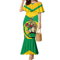 Personalised Australia Boxing Kangaroo Mermaid Dress Aussie Pride National Color