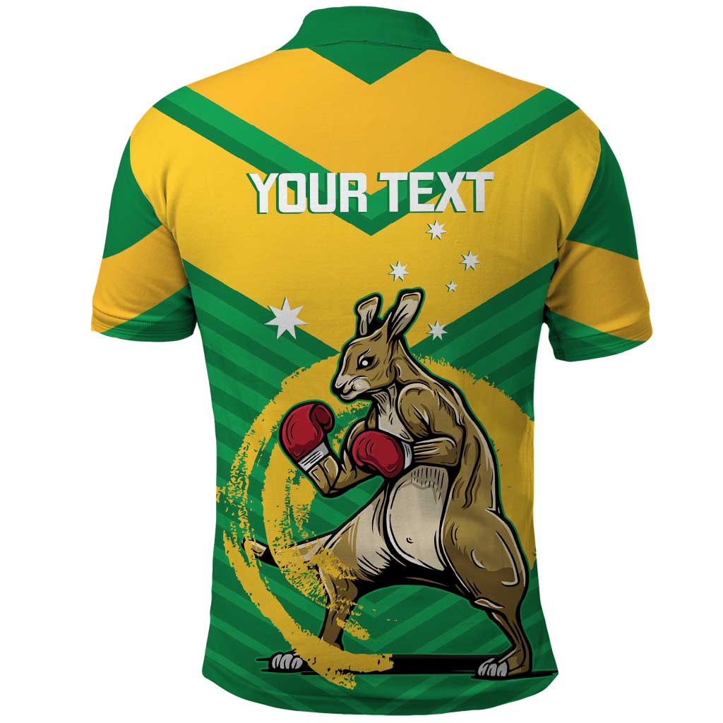 Personalised Australia Boxing Kangaroo Polo Shirt Aussie Pride National Color