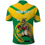 Personalised Australia Boxing Kangaroo Polo Shirt Aussie Pride National Color