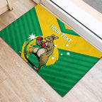Personalised Australia Boxing Kangaroo Rubber Doormat Aussie Pride National Color