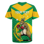 Personalised Australia Boxing Kangaroo Rugby Jersey Aussie Pride National Color