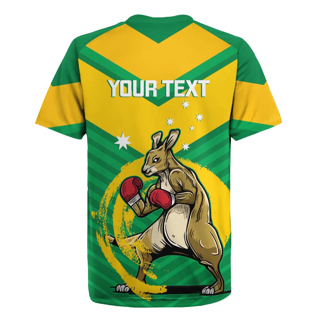 Personalised Australia Boxing Kangaroo Rugby Jersey Aussie Pride National Color