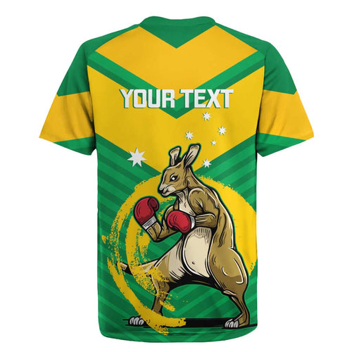 Personalised Australia Boxing Kangaroo Rugby Jersey Aussie Pride National Color