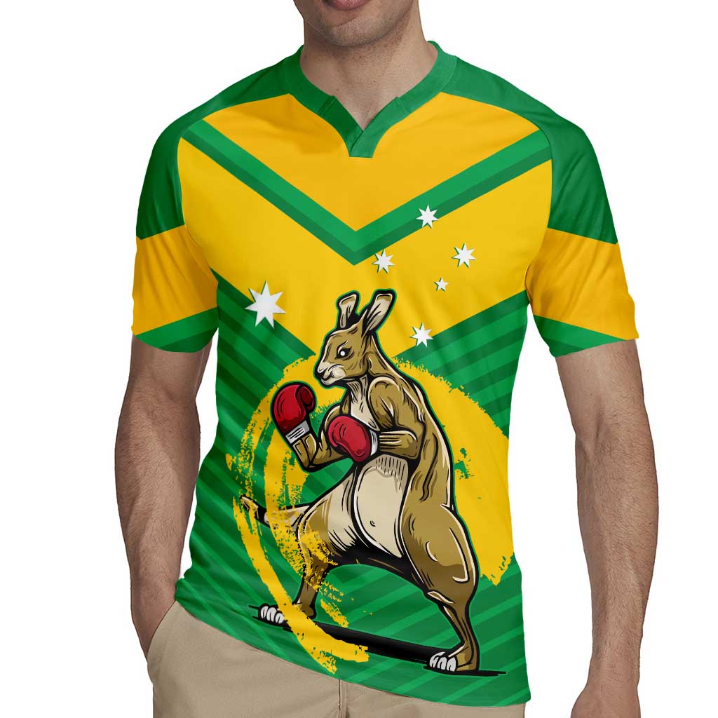 Personalised Australia Boxing Kangaroo Rugby Jersey Aussie Pride National Color