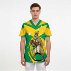 Personalised Australia Boxing Kangaroo Scrub Top Aussie Pride National Color - Aussie Hoodie
