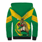 Personalised Australia Boxing Kangaroo Sherpa Hoodie Aussie Pride National Color