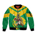 Personalised Australia Boxing Kangaroo Sleeve Zip Bomber Jacket Aussie Pride National Color