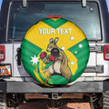 Personalised Australia Boxing Kangaroo Spare Tire Cover Aussie Pride National Color