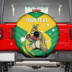 Personalised Australia Boxing Kangaroo Spare Tire Cover Aussie Pride National Color