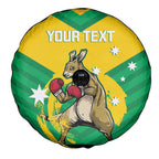 Personalised Australia Boxing Kangaroo Spare Tire Cover Aussie Pride National Color