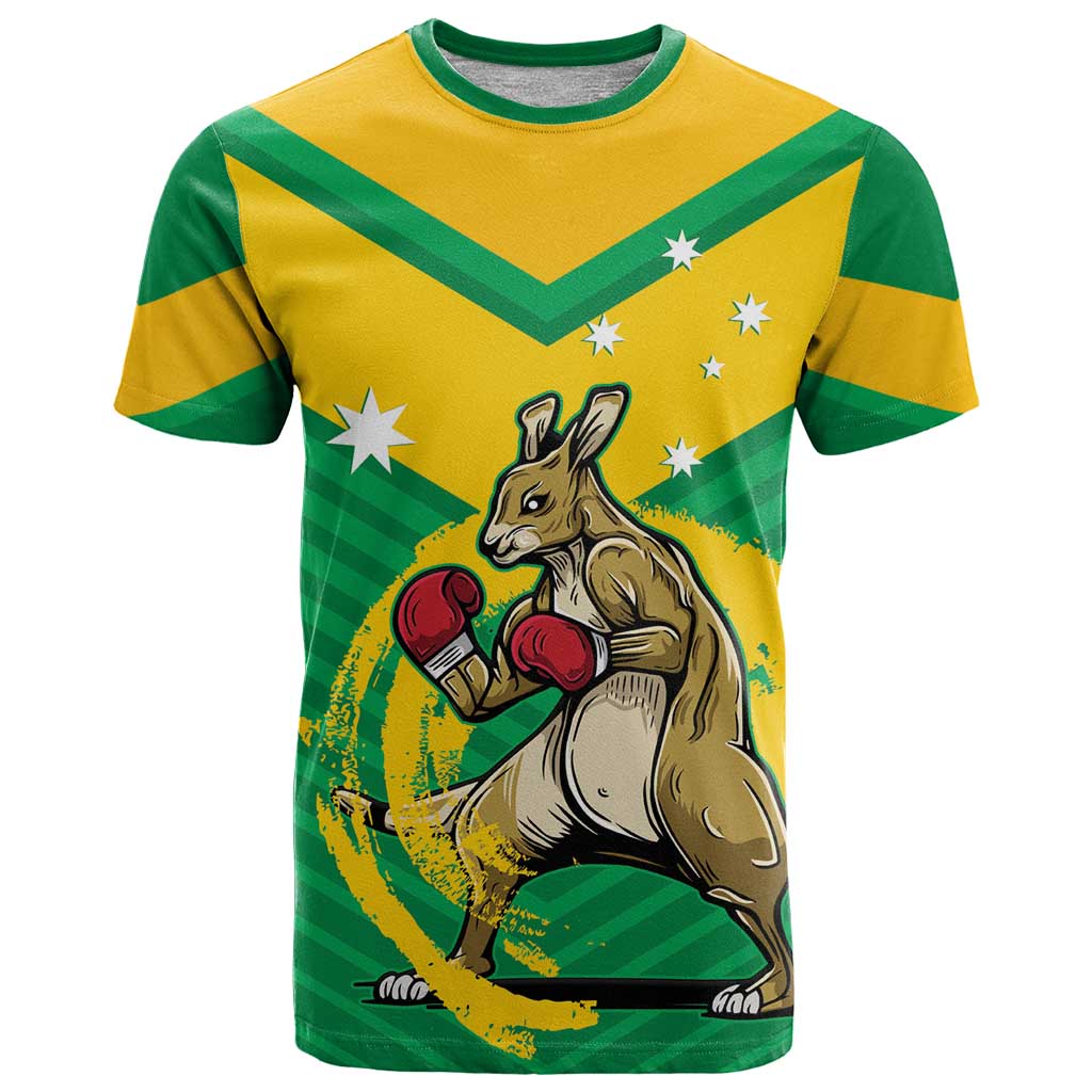 Personalised Australia Boxing Kangaroo T Shirt Aussie Pride National Color