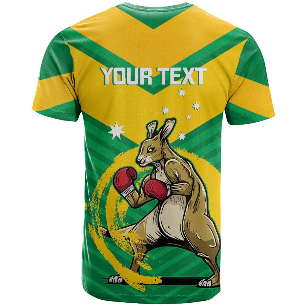 Personalised Australia Boxing Kangaroo T Shirt Aussie Pride National Color