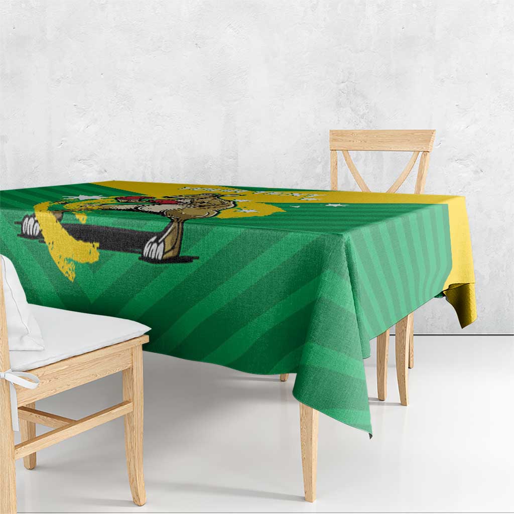 Personalised Australia Boxing Kangaroo Tablecloth Aussie Pride National Color