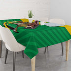 Personalised Australia Boxing Kangaroo Tablecloth Aussie Pride National Color
