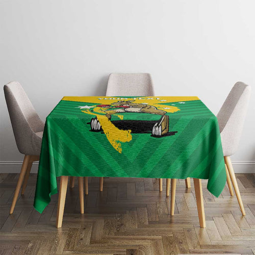 Personalised Australia Boxing Kangaroo Tablecloth Aussie Pride National Color