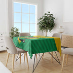 Personalised Australia Boxing Kangaroo Tablecloth Aussie Pride National Color