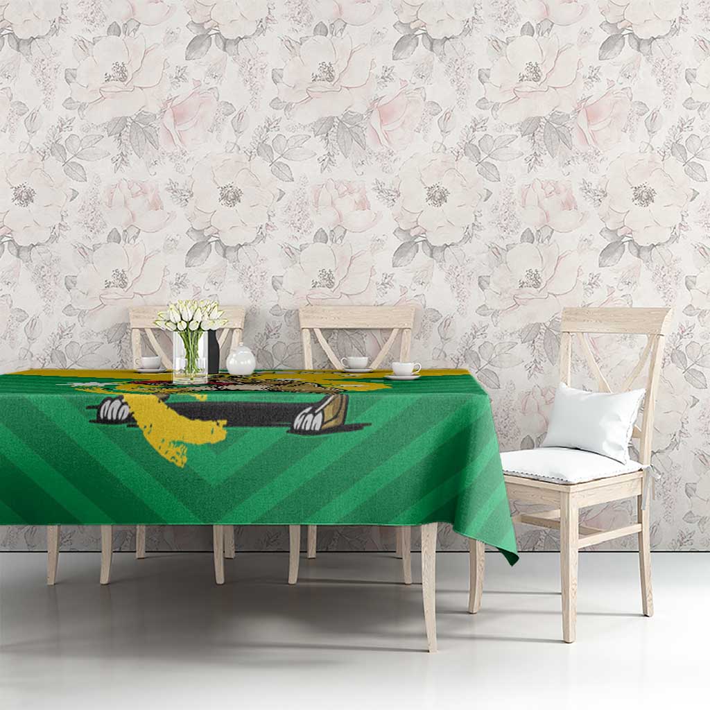 Personalised Australia Boxing Kangaroo Tablecloth Aussie Pride National Color