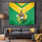 Personalised Australia Boxing Kangaroo Tapestry Aussie Pride National Color