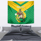 Personalised Australia Boxing Kangaroo Tapestry Aussie Pride National Color