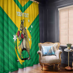 Personalised Australia Boxing Kangaroo Window Curtain Aussie Pride National Color