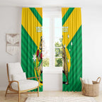 Personalised Australia Boxing Kangaroo Window Curtain Aussie Pride National Color