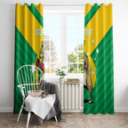 Personalised Australia Boxing Kangaroo Window Curtain Aussie Pride National Color