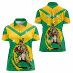 Personalised Australia Boxing Kangaroo Women Polo Shirt Aussie Pride National Color
